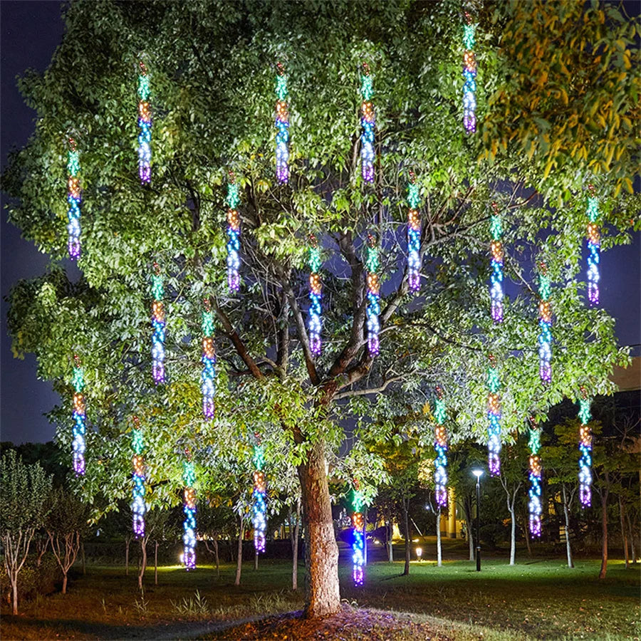 Enchanting Meteor Effect LED Fairy Lights – Outdoor Waterproof Decoration
