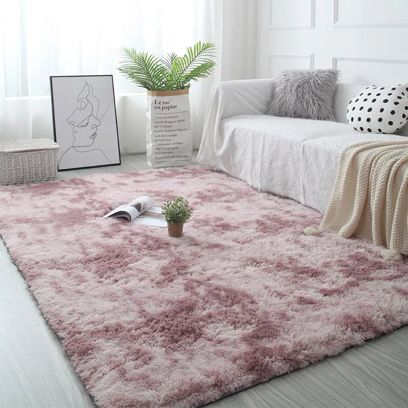 Cozy Living Room Rug | Non-Slip Fluffy Rug