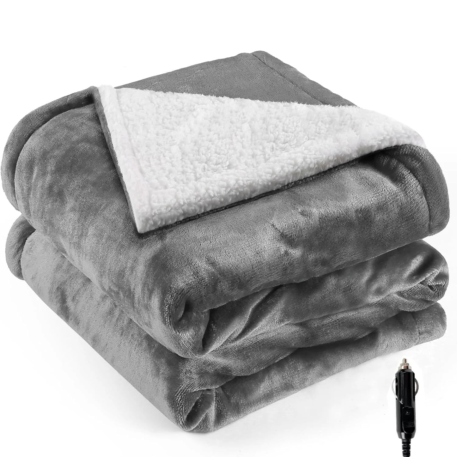 Cozy Portable Heated Blanket for Car - 12V Electric Throw
