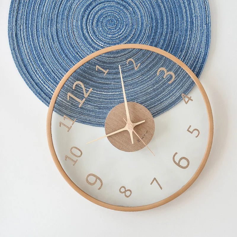 Transparent Round Glass Clock | Subtle Timepiece