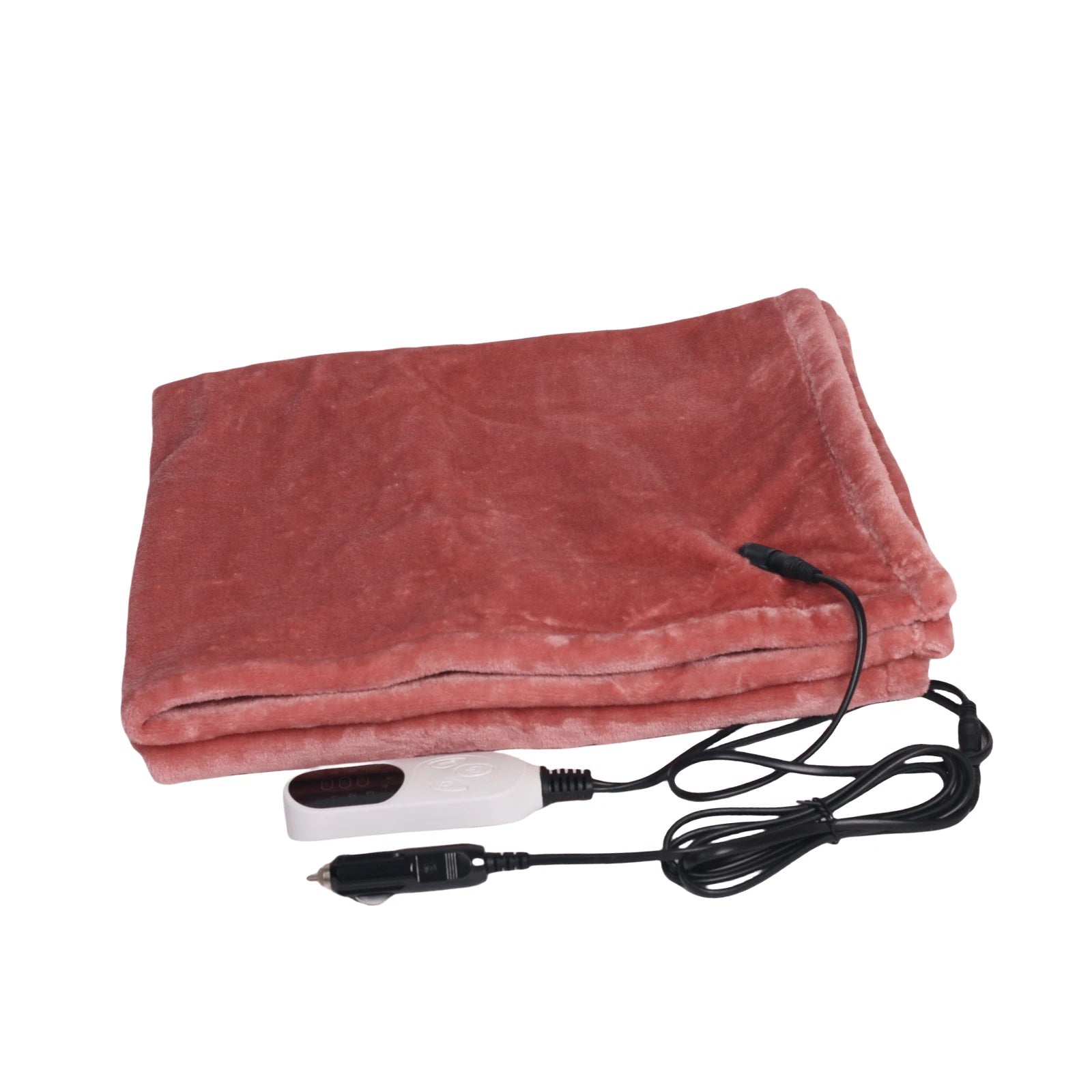 Portable Heated Car Blanket – 12-Volt Electric Throw for Travel