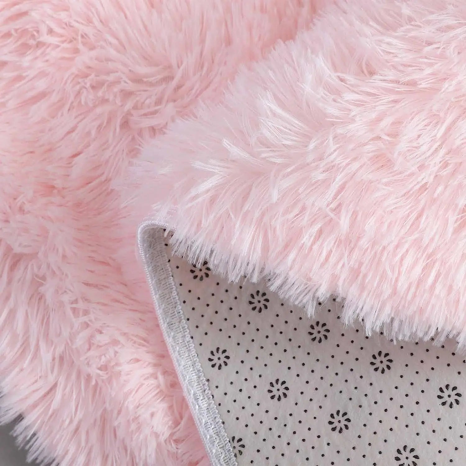 Shaggy Top and Dense Pile Round Floor Rug