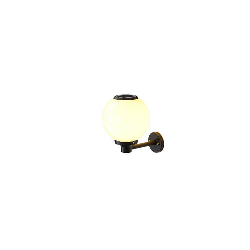 Globe-Style Solar-Powered Outdoor Wall Light