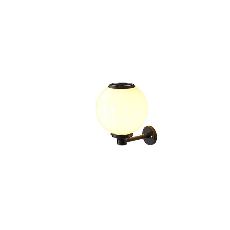Globe-Style Solar-Powered Outdoor Wall Light