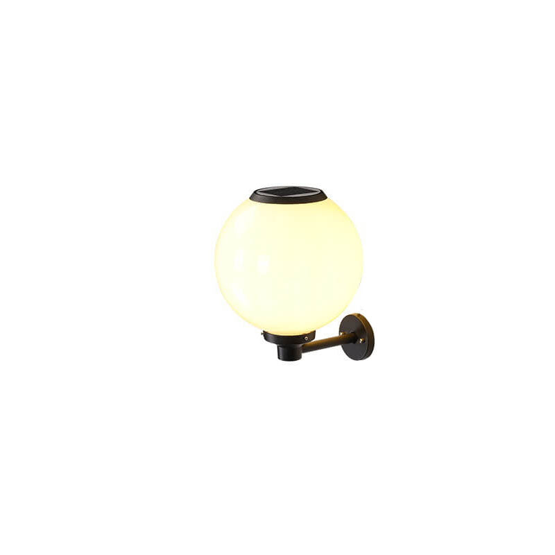 Globe-Style Solar-Powered Outdoor Wall Light