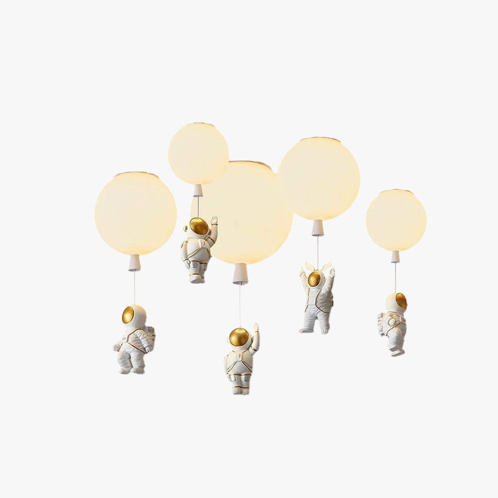 Astronaut Balloon Flush Mount Ceiling Light – Kids’ Room Lighting