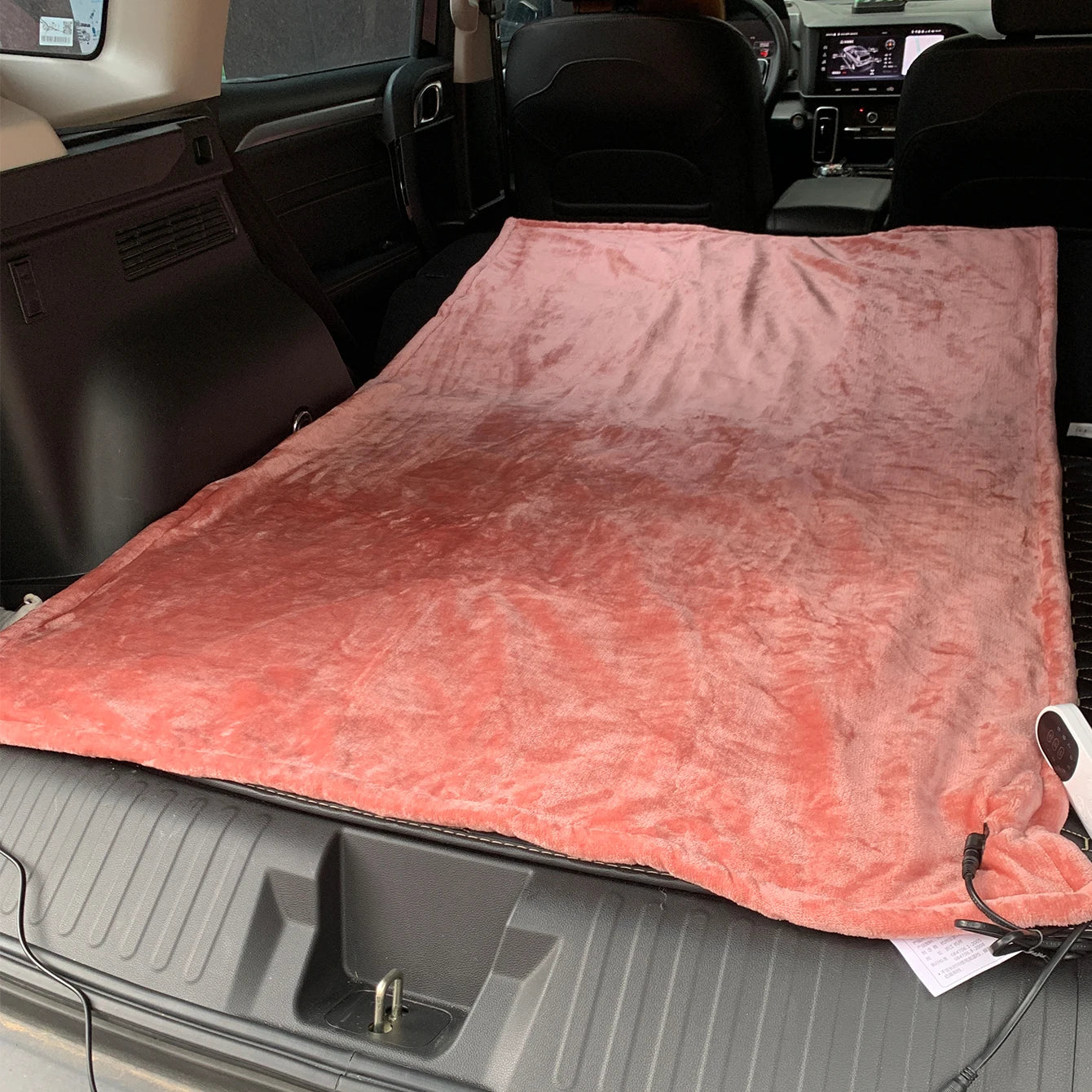 Portable Heated Car Blanket – 12-Volt Electric Throw for Travel