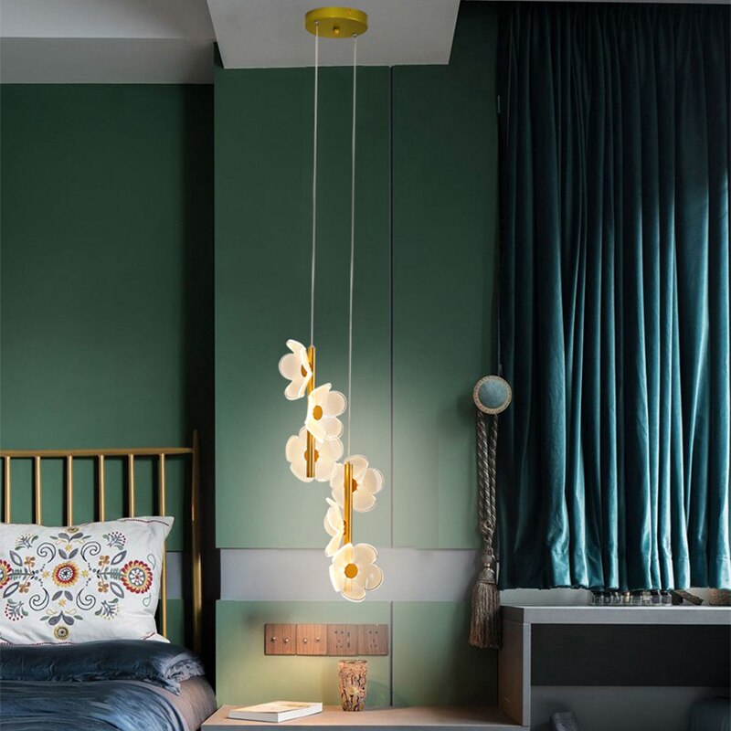 Modern Acrylic Flower Pendant Lamp – Hanging LED Light