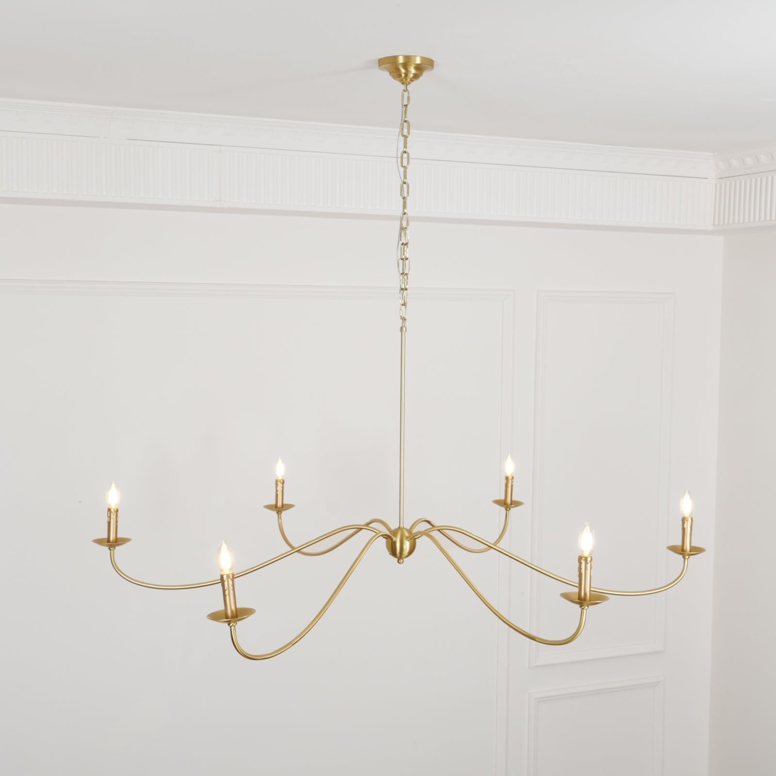 Rustic Farmhouse Candle-Style Chandelier – Classic Charm Ceiling Lamp