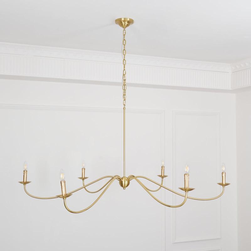 Rustic Farmhouse Candle-Style Chandelier – Classic Charm Ceiling Lamp