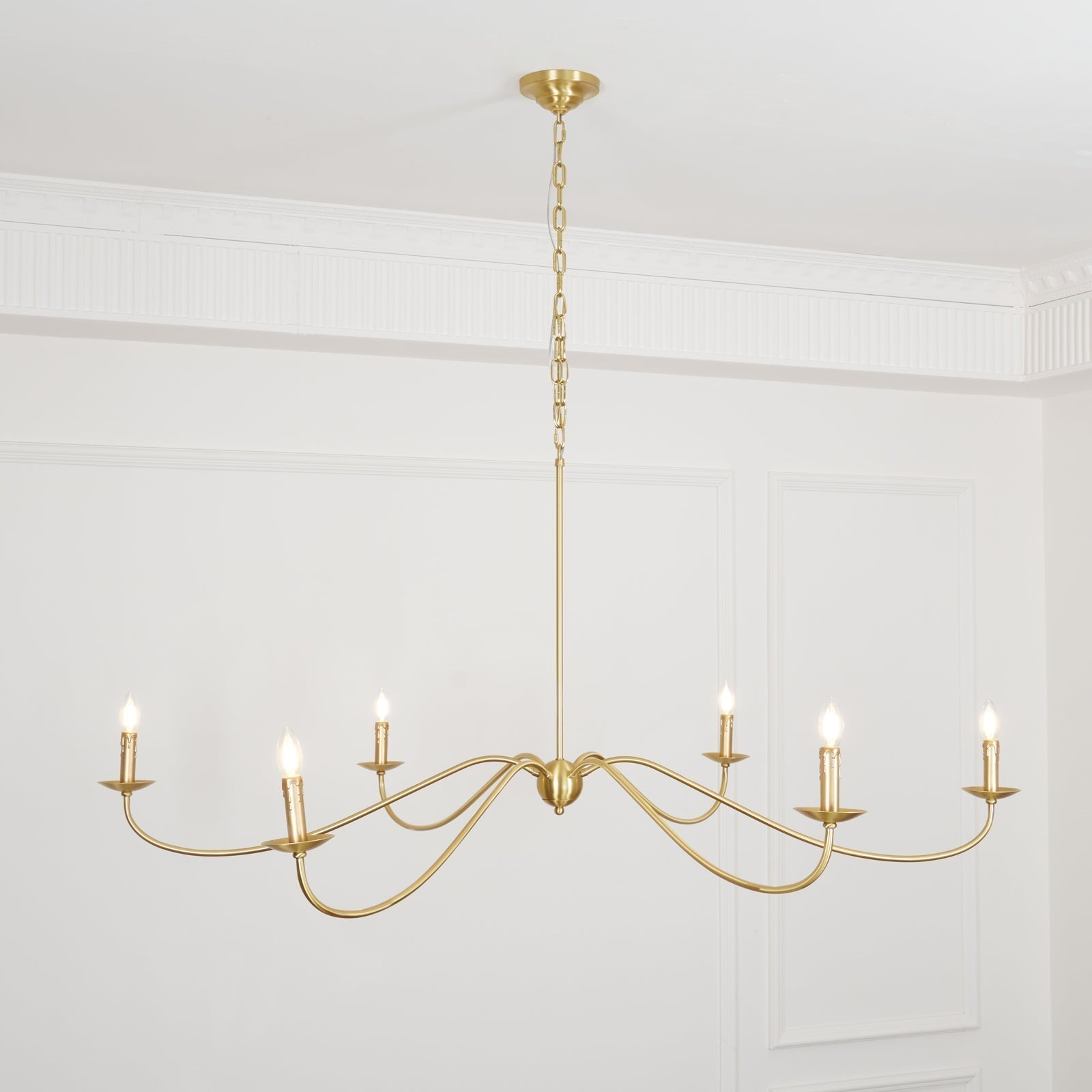 Rustic Farmhouse Candle-Style Chandelier – Classic Charm Ceiling Lamp