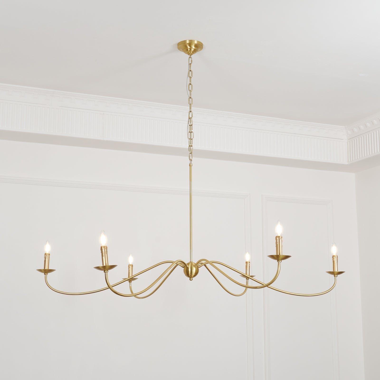 Rustic Farmhouse Candle-Style Chandelier – Classic Charm Ceiling Lamp