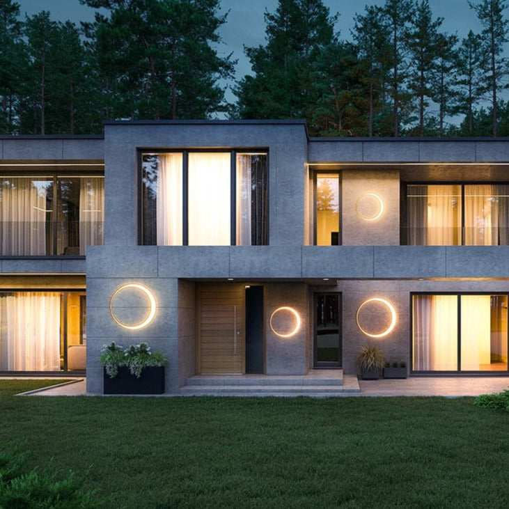 Outdoor LED Wall Light 30W | Crescent Moon Design Stainless Steel Sconce