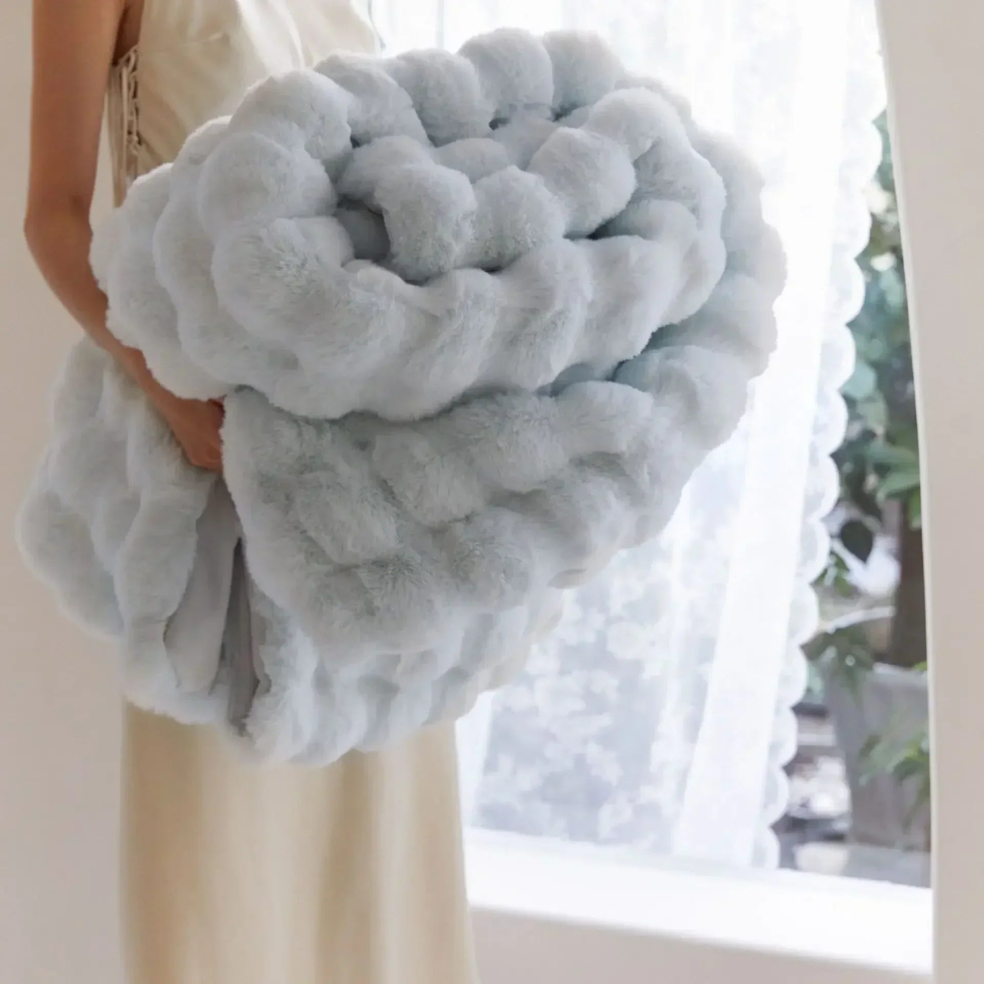 Cozy Faux Fur Throw Blanket | Double-Sided Fleece