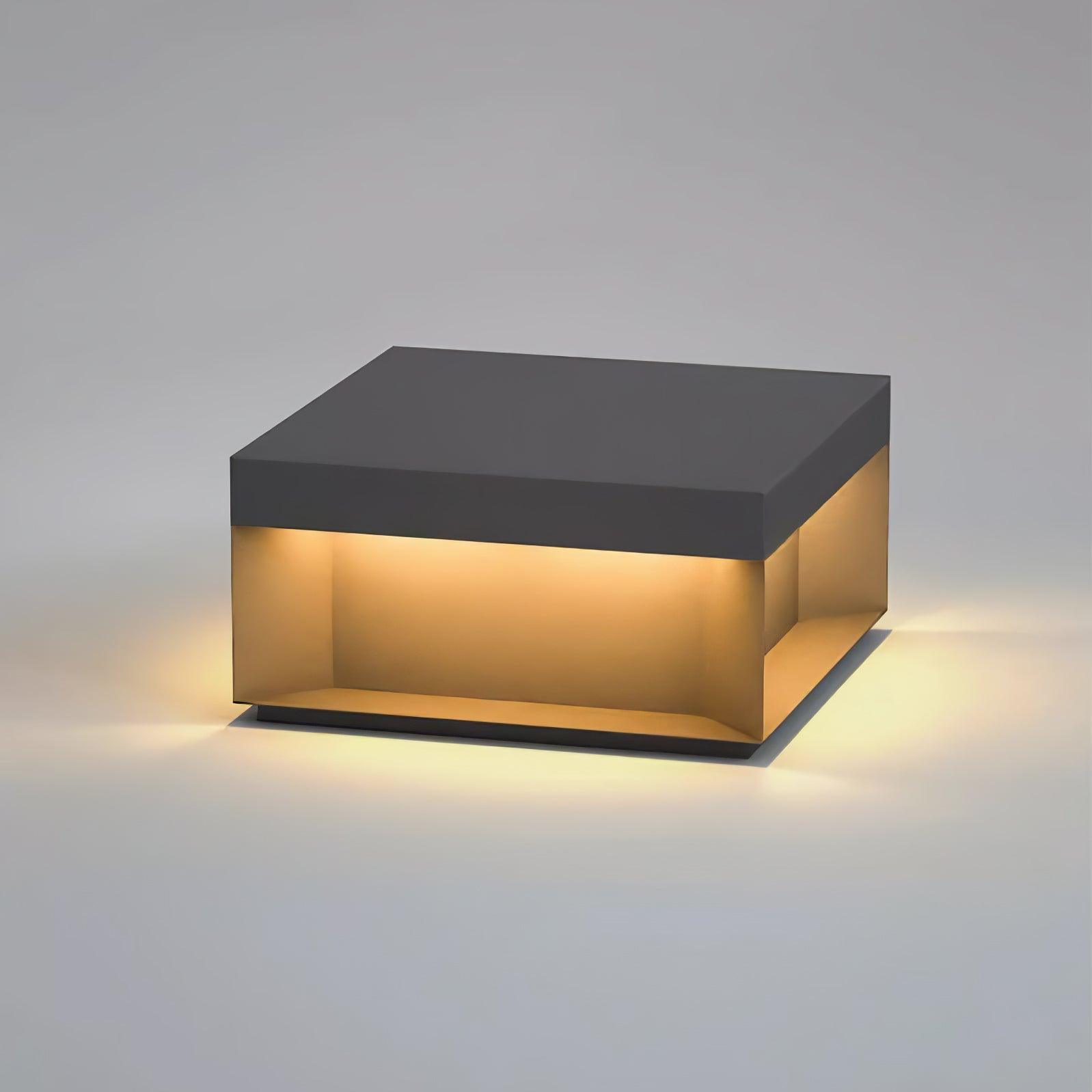 Matte Black Frame Solar Outdoor Post Light