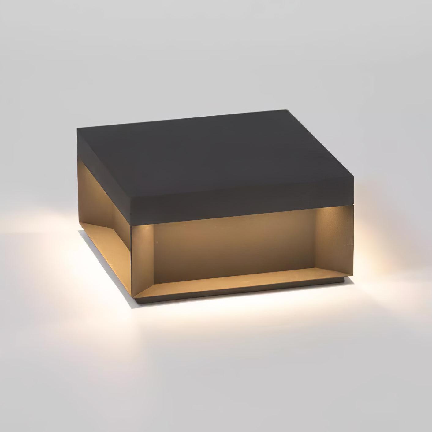 Matte Black Frame Solar Outdoor Post Light