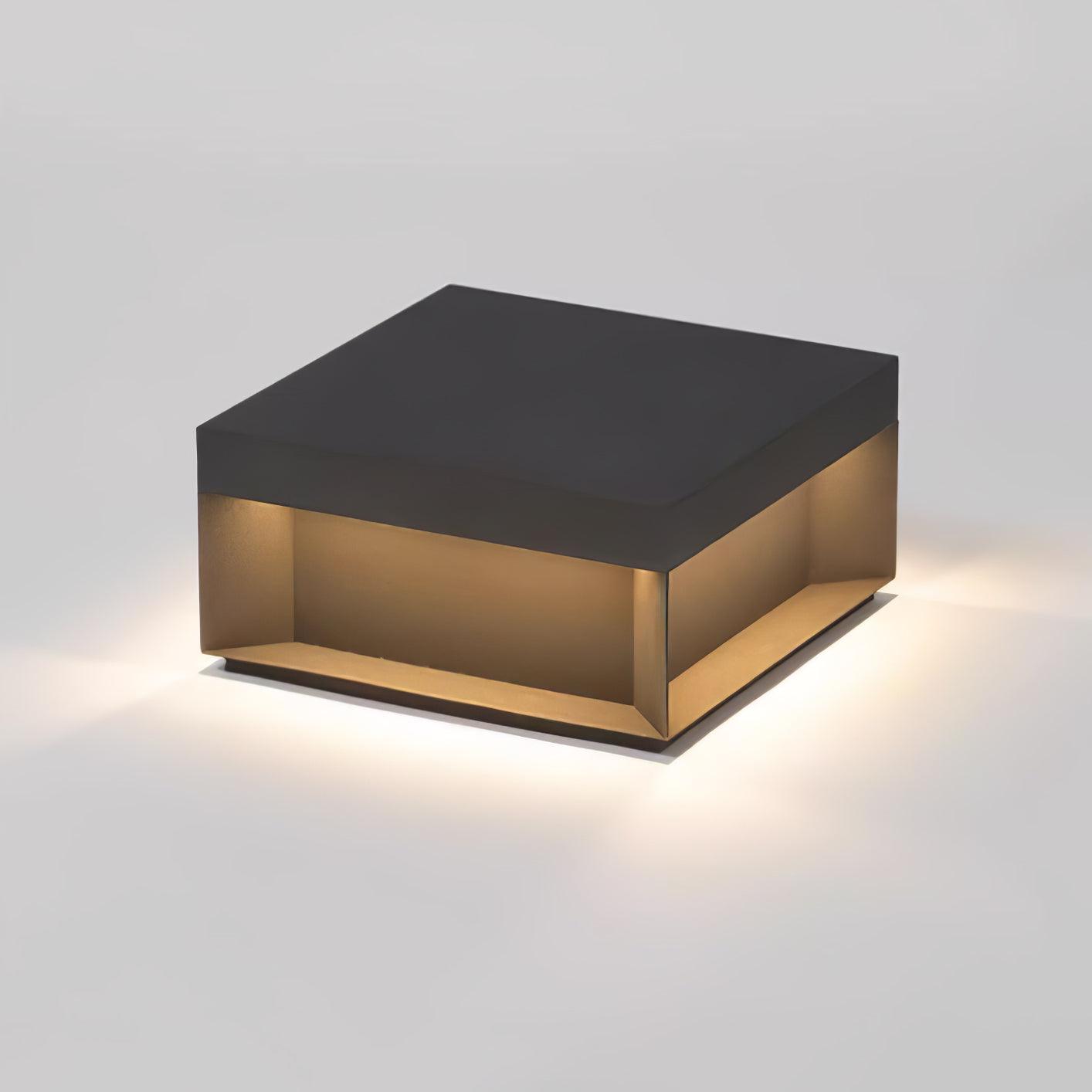 Matte Black Frame Solar Outdoor Post Light