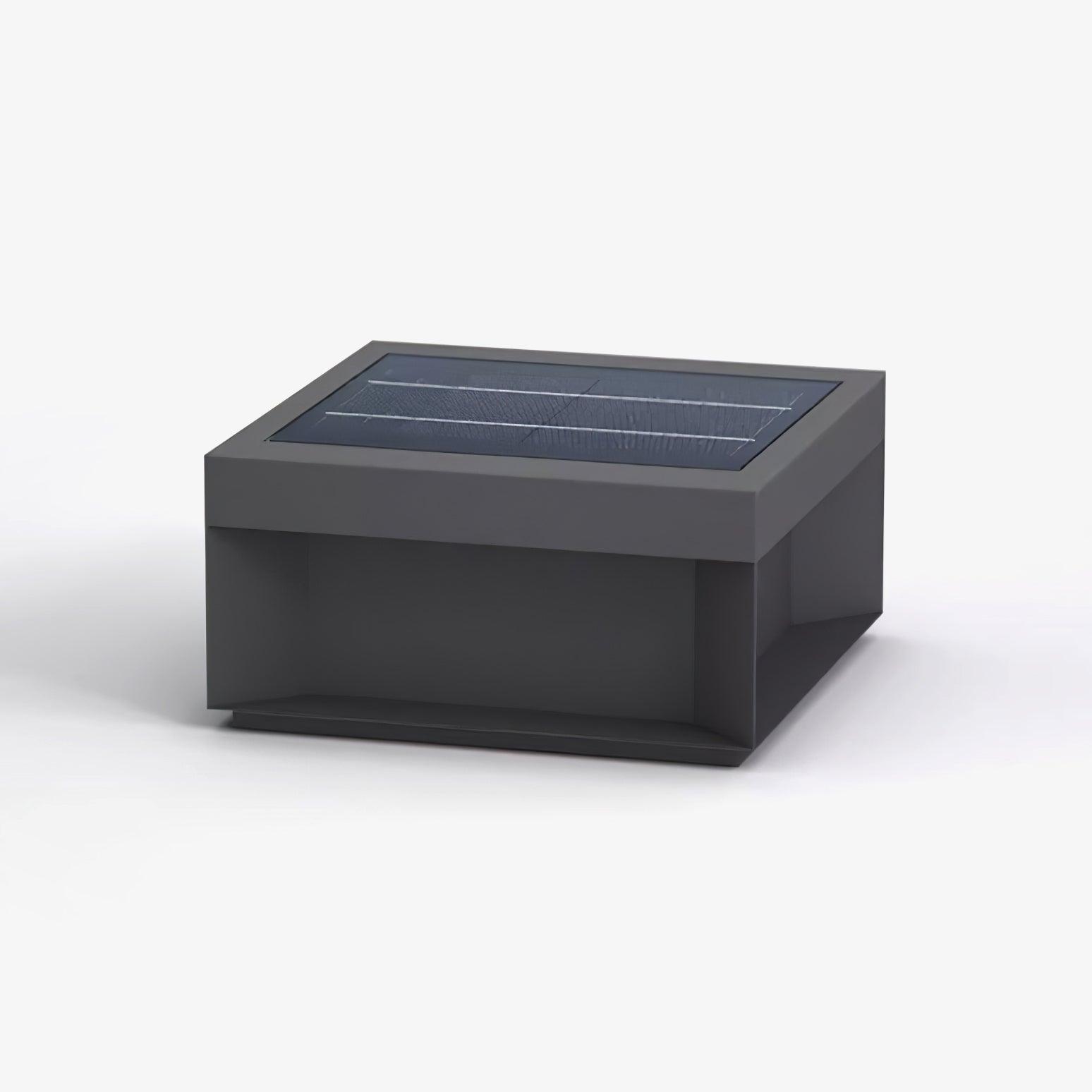 Matte Black Frame Solar Outdoor Post Light