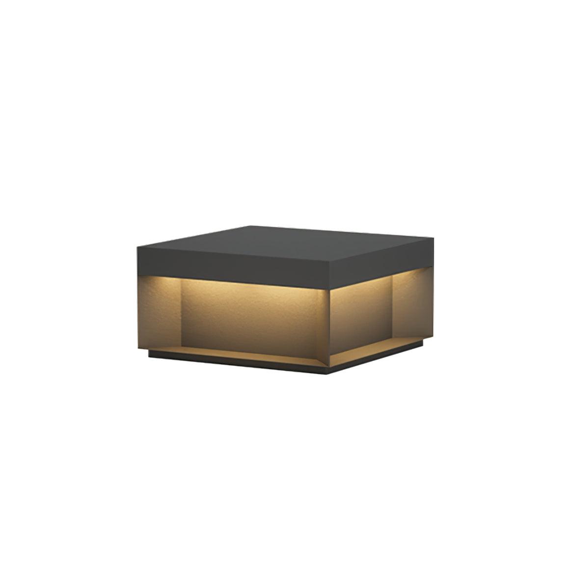 Matte Black Frame Solar Outdoor Post Light