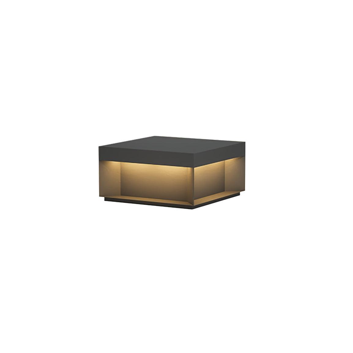 Matte Black Frame Solar Outdoor Post Light