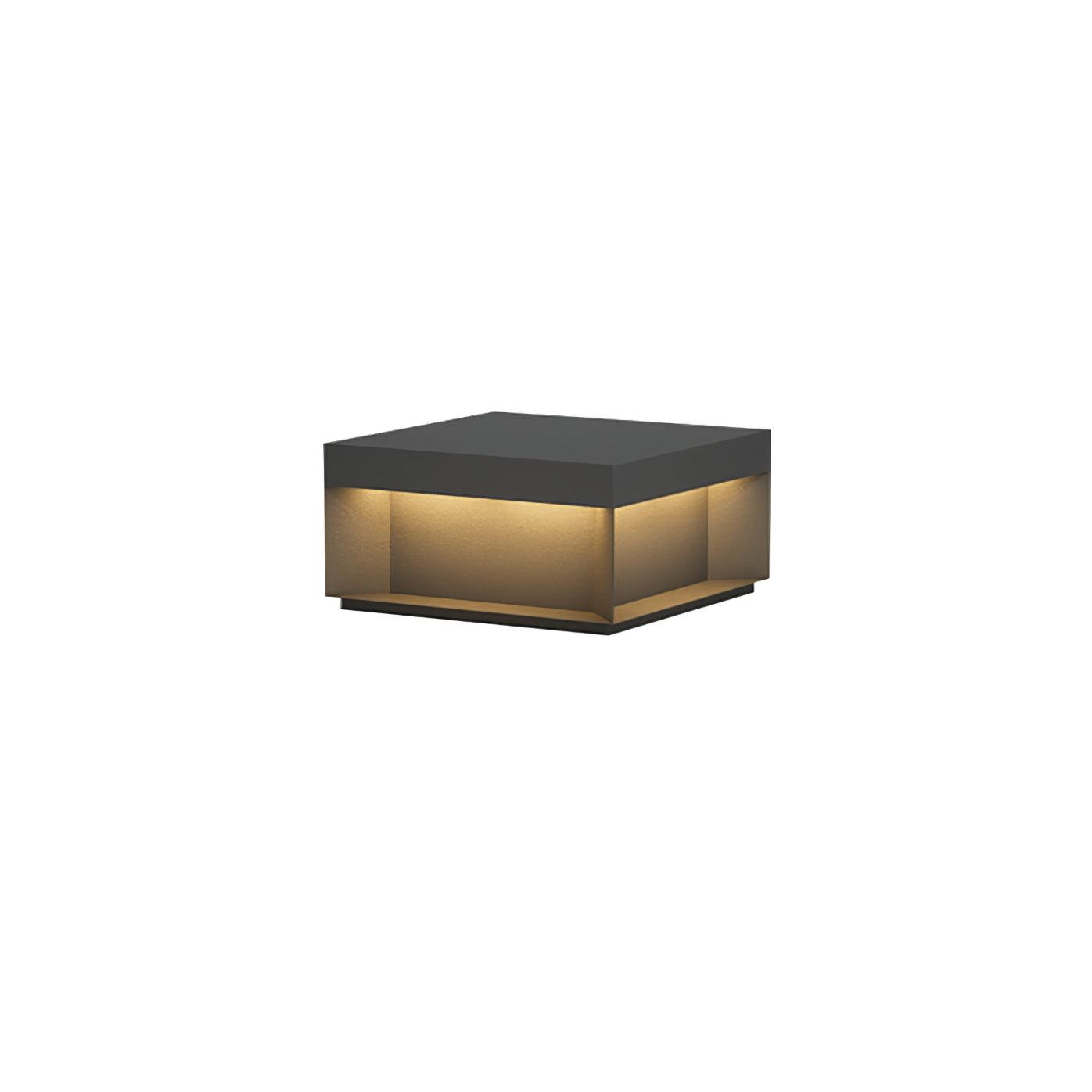Matte Black Frame Solar Outdoor Post Light
