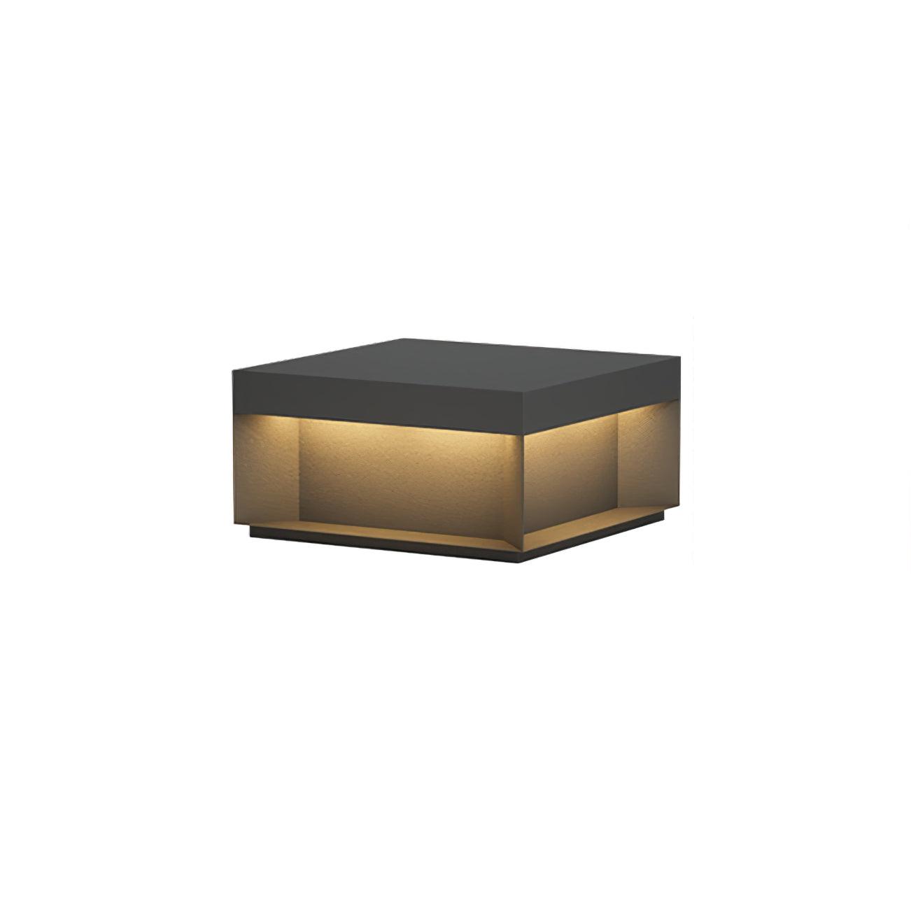 Matte Black Frame Solar Outdoor Post Light