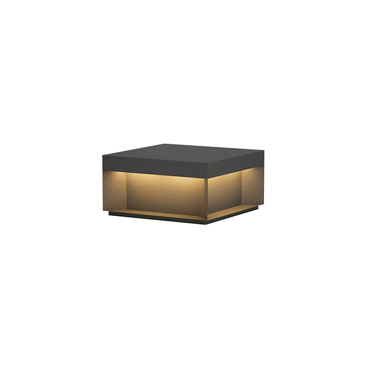 Matte Black Frame Solar Outdoor Post Light