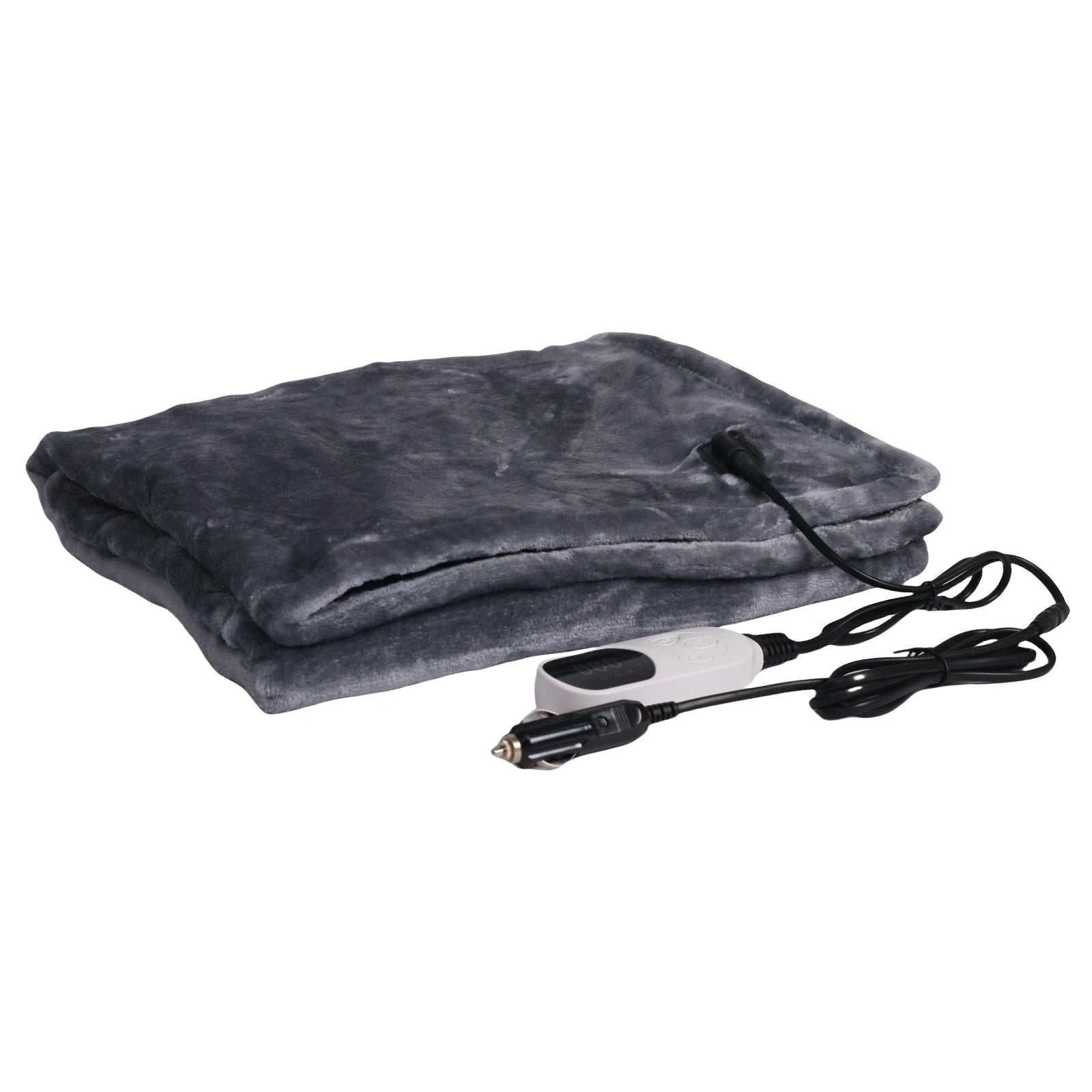 Portable Heated Car Blanket – 12-Volt Electric Throw for Travel