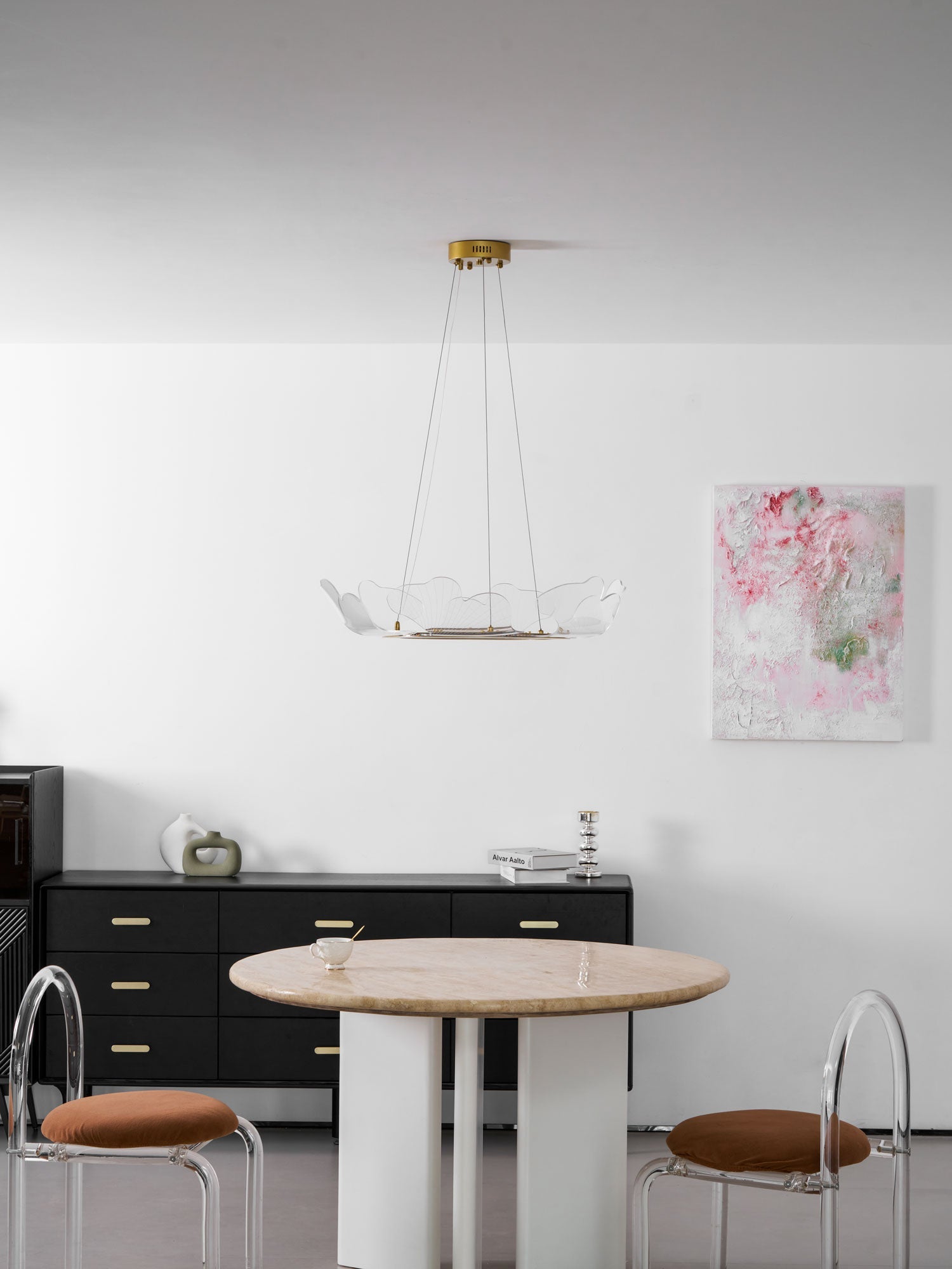 Modern Sea Chandelier – Ocean Wave Design Hanging Light Fixture