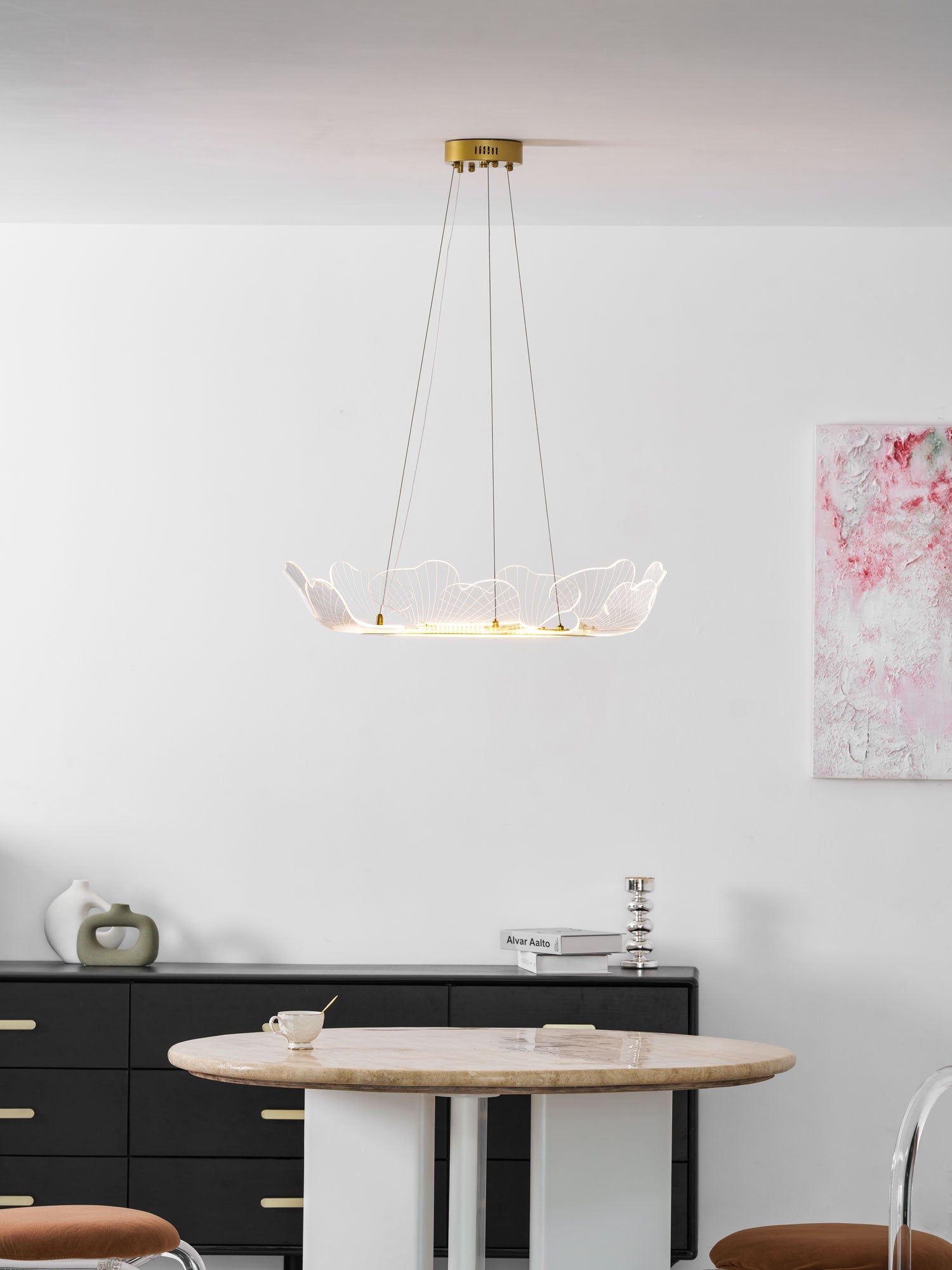 Modern Sea Chandelier – Ocean Wave Design Hanging Light Fixture