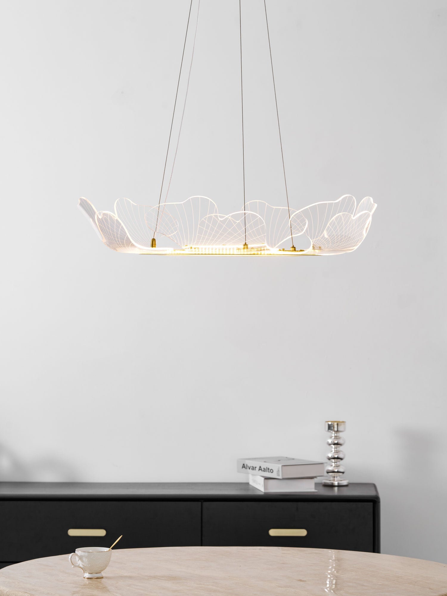 Modern Sea Chandelier – Ocean Wave Design Hanging Light Fixture