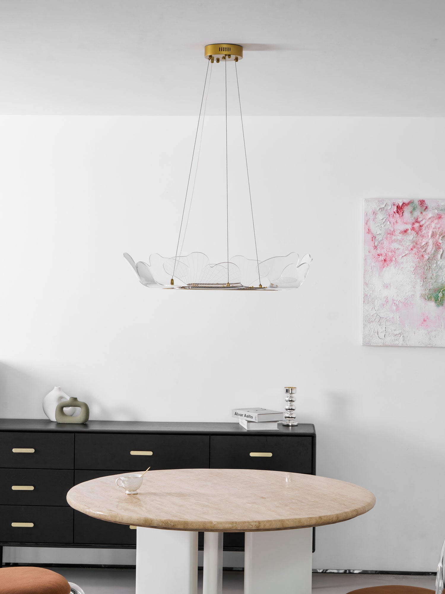 Modern Sea Chandelier – Ocean Wave Design Hanging Light Fixture