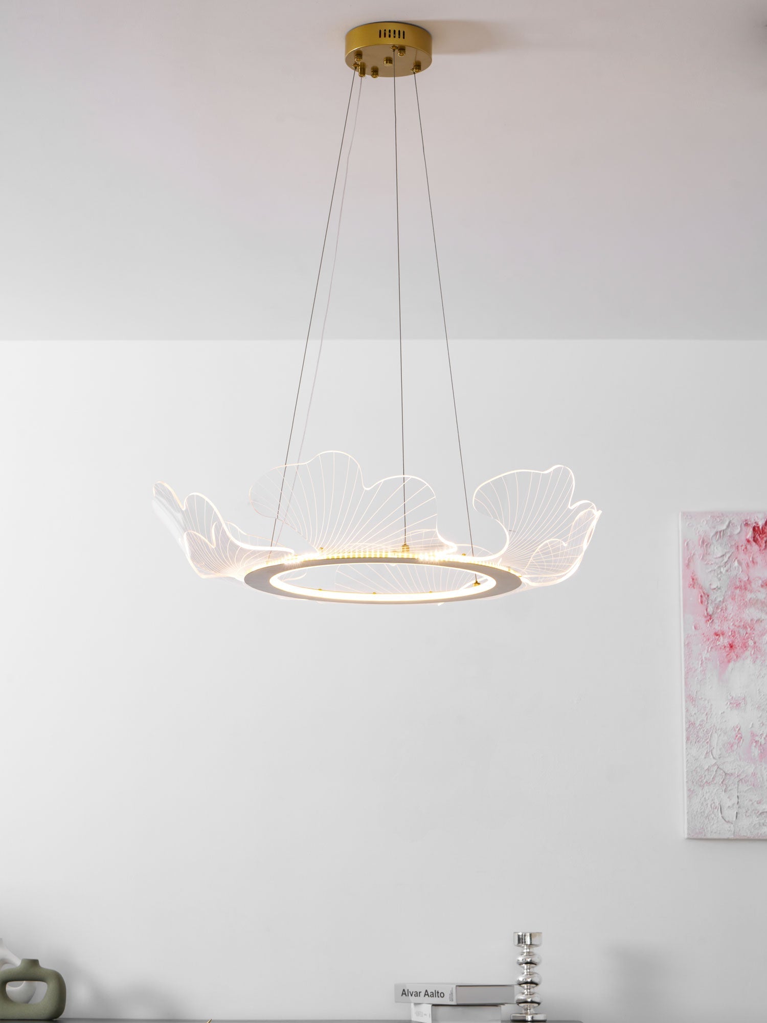 Modern Sea Chandelier – Ocean Wave Design Hanging Light Fixture