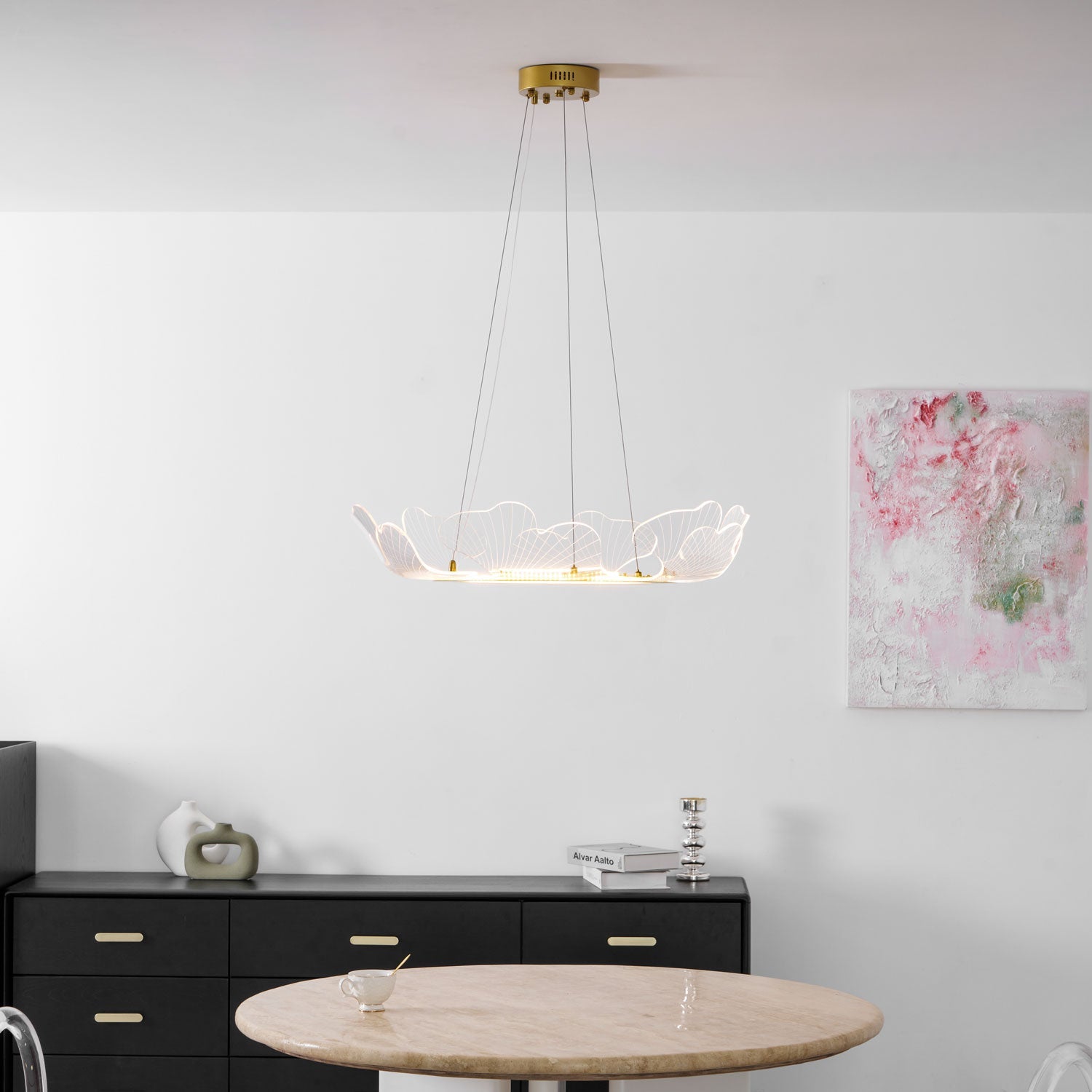 Modern Sea Chandelier – Ocean Wave Design Hanging Light Fixture