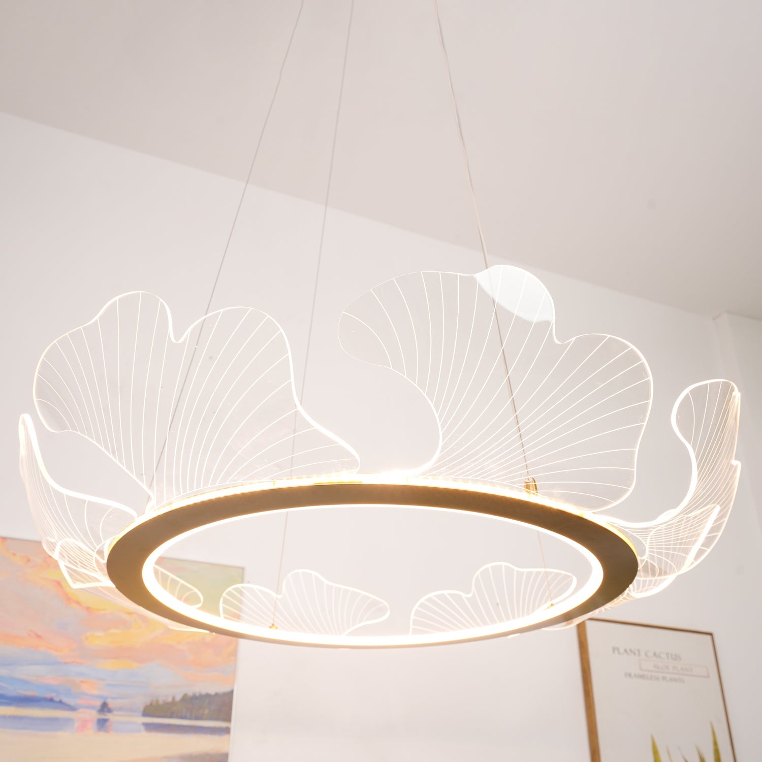 Modern Sea Chandelier – Ocean Wave Design Hanging Light Fixture