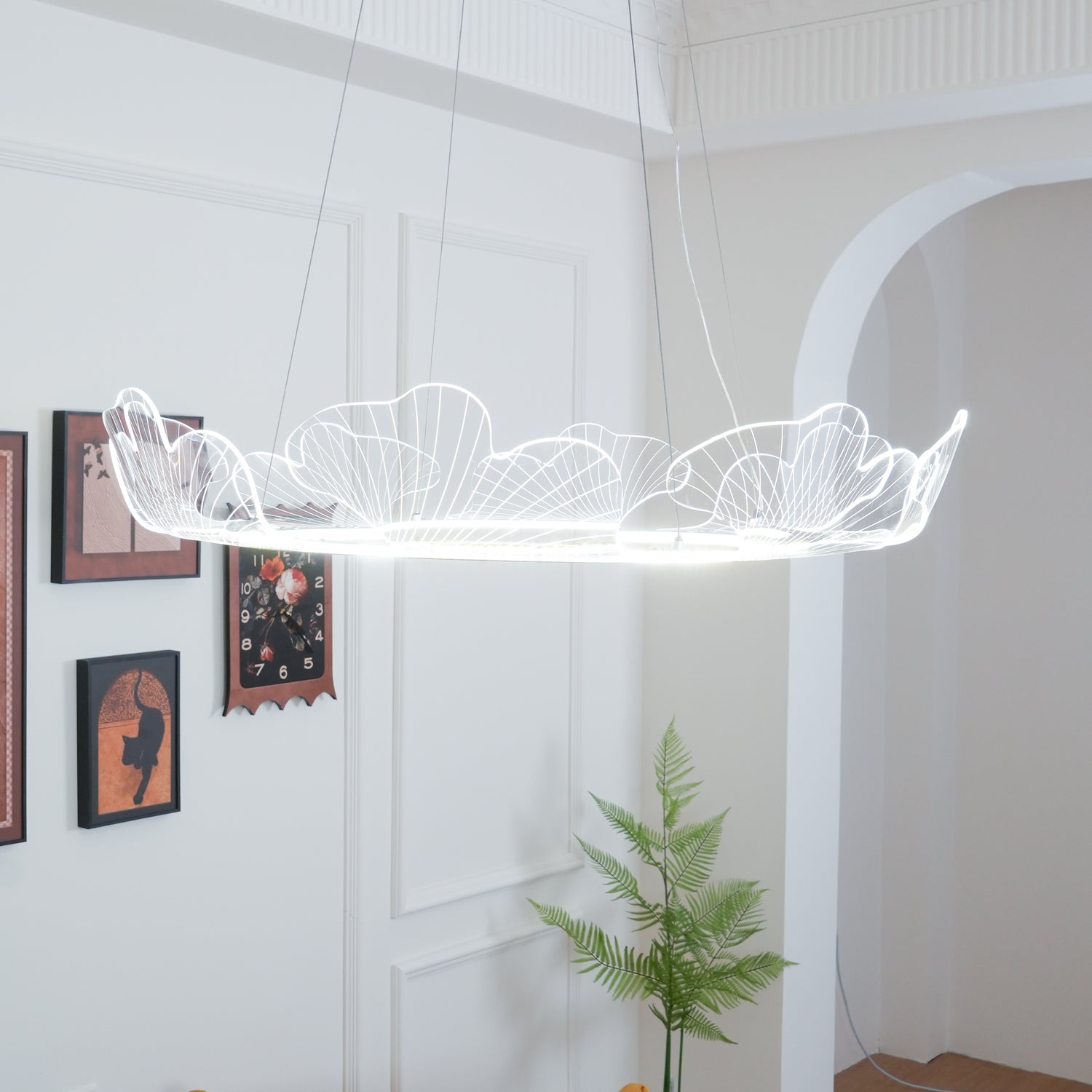 Modern Sea Chandelier – Ocean Wave Design Hanging Light Fixture