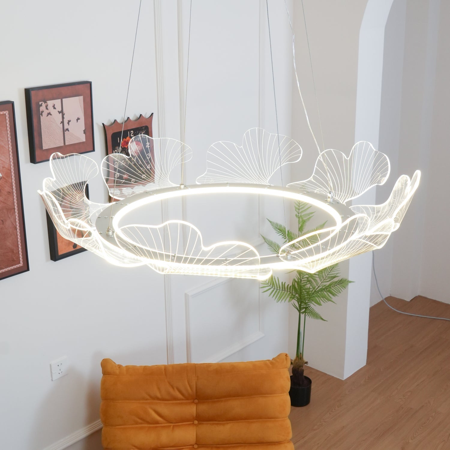 Modern Sea Chandelier – Ocean Wave Design Hanging Light Fixture
