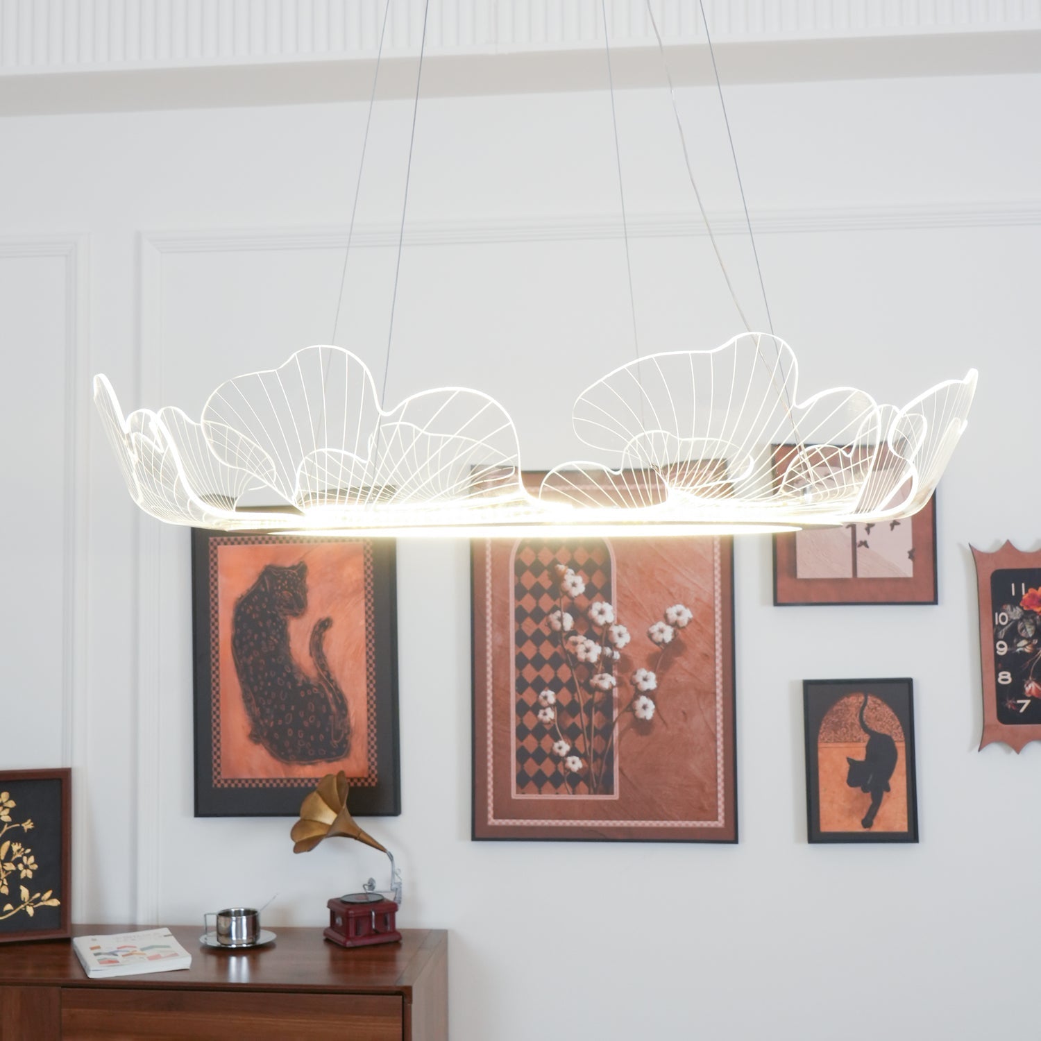 Modern Sea Chandelier – Ocean Wave Design Hanging Light Fixture