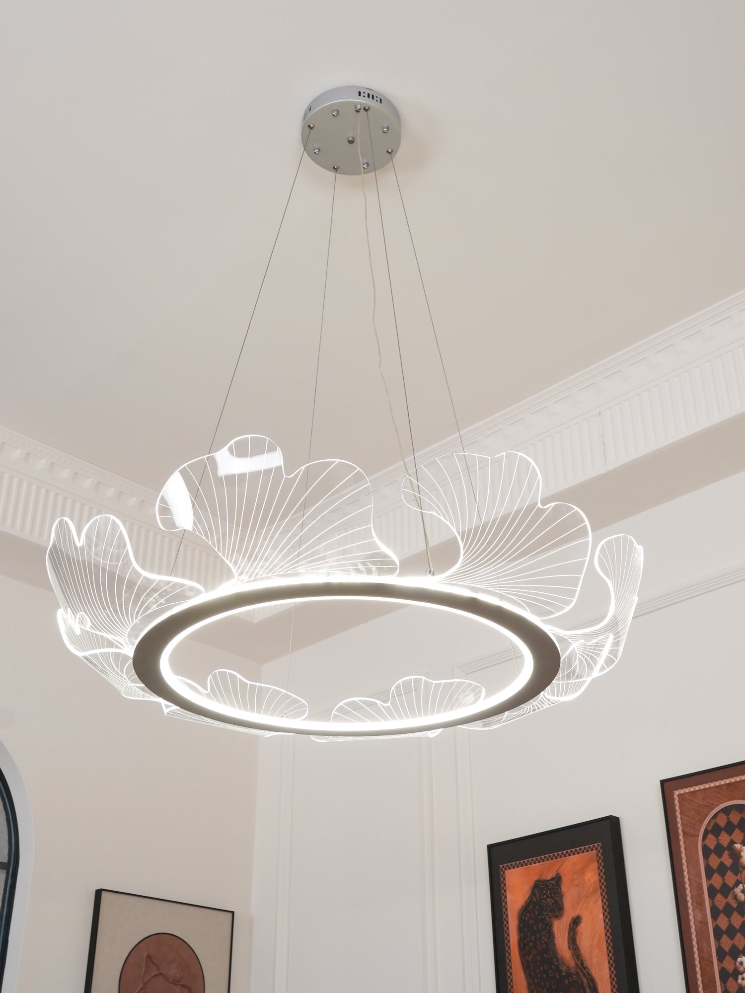 Modern Sea Chandelier – Ocean Wave Design Hanging Light Fixture