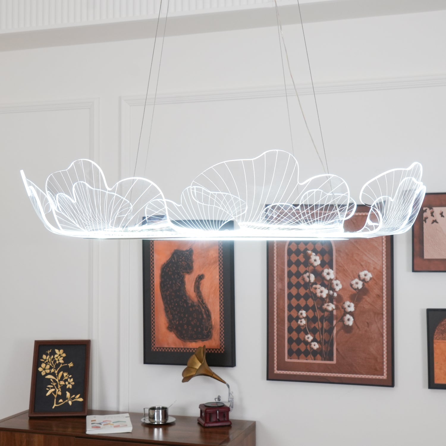 Modern Sea Chandelier – Ocean Wave Design Hanging Light Fixture