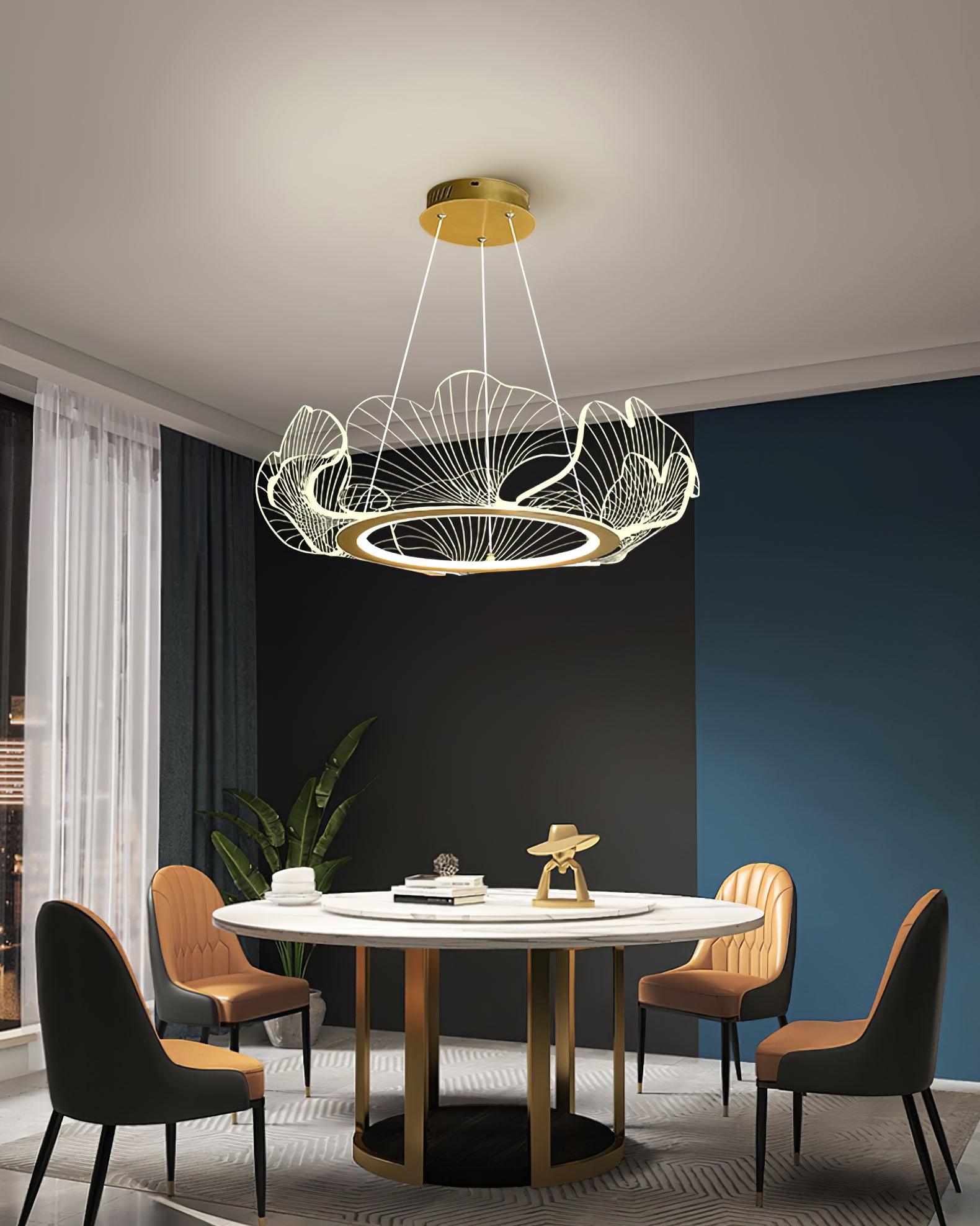 Modern Sea Chandelier – Ocean Wave Design Hanging Light Fixture
