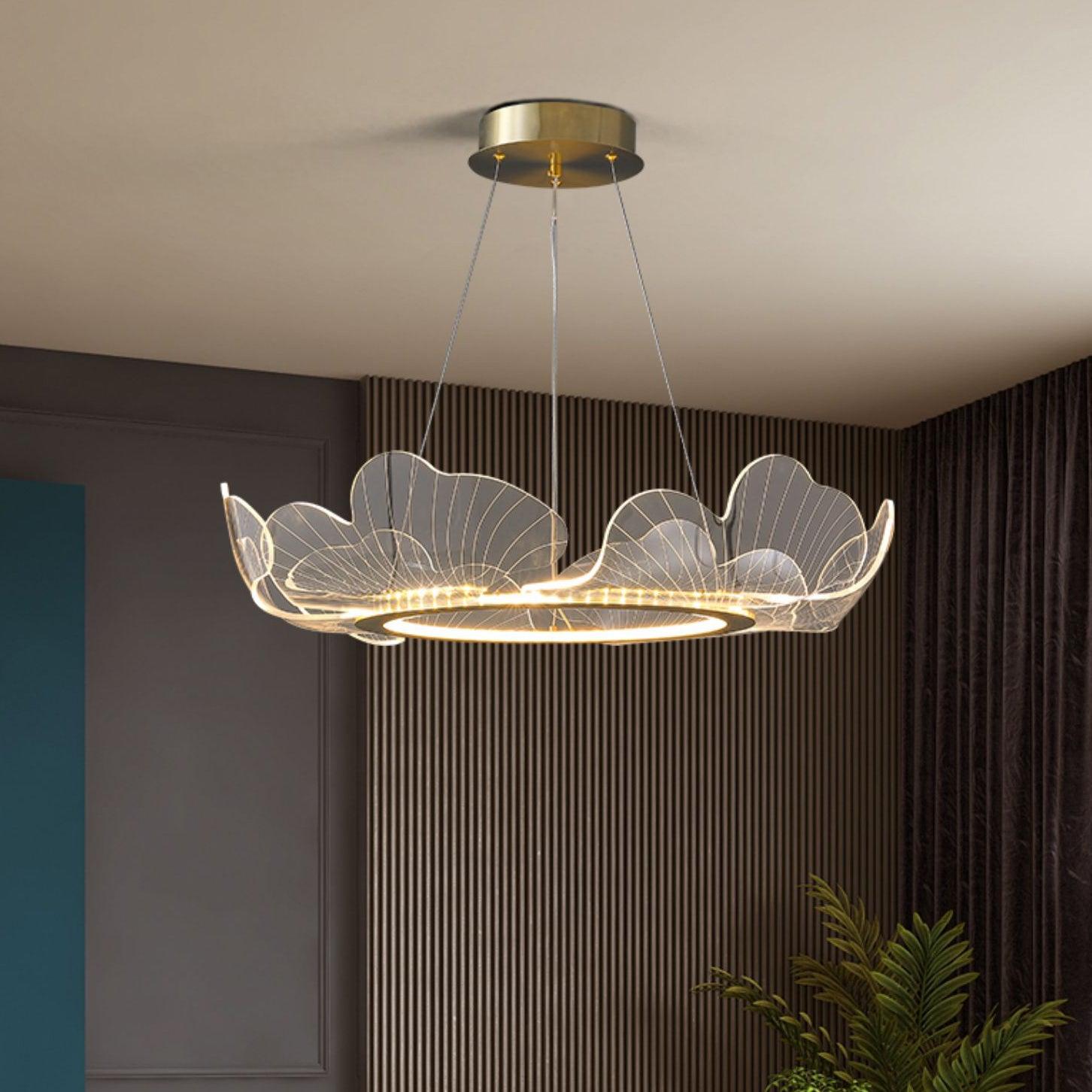 Modern Sea Chandelier – Ocean Wave Design Hanging Light Fixture