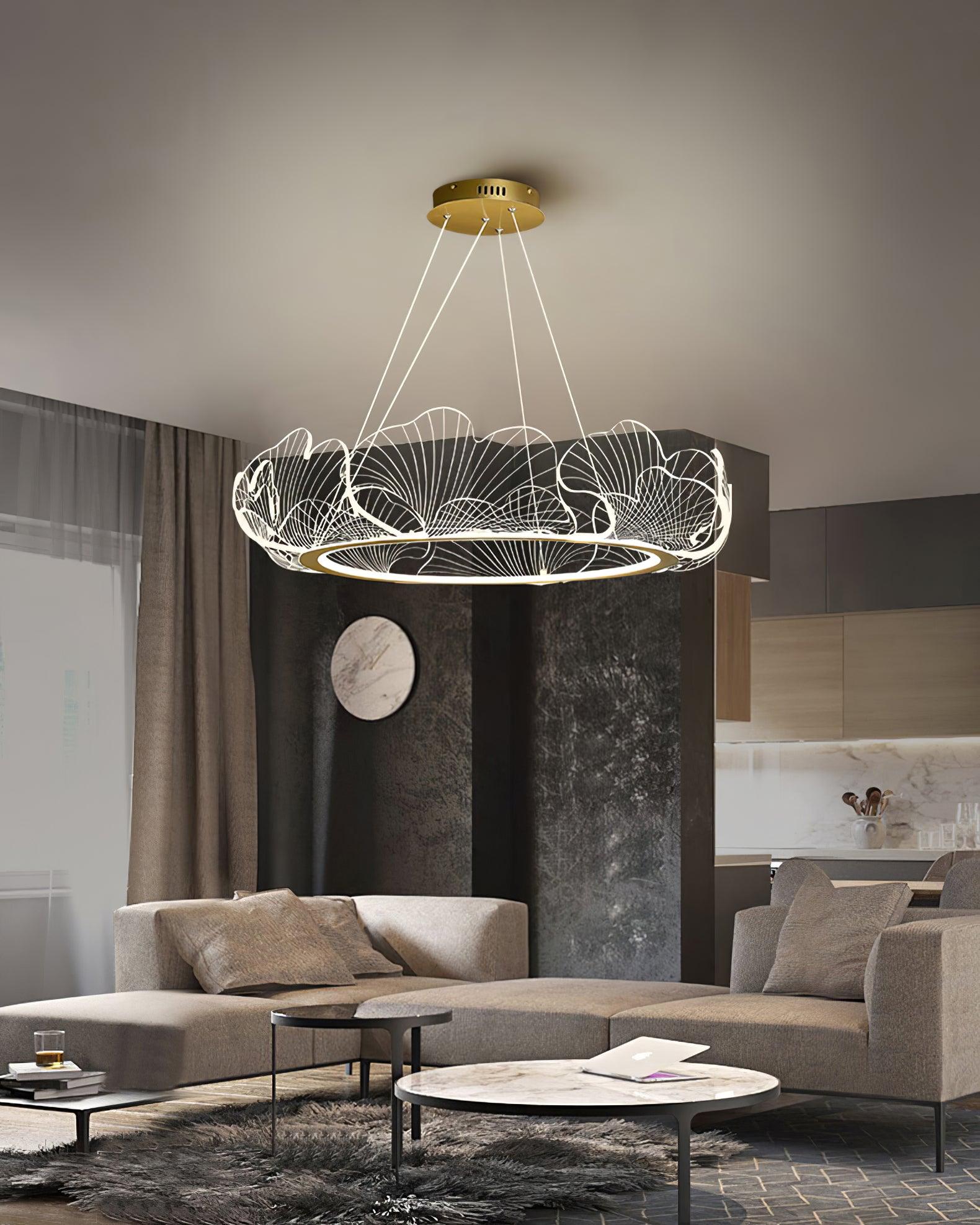 Modern Sea Chandelier – Ocean Wave Design Hanging Light Fixture