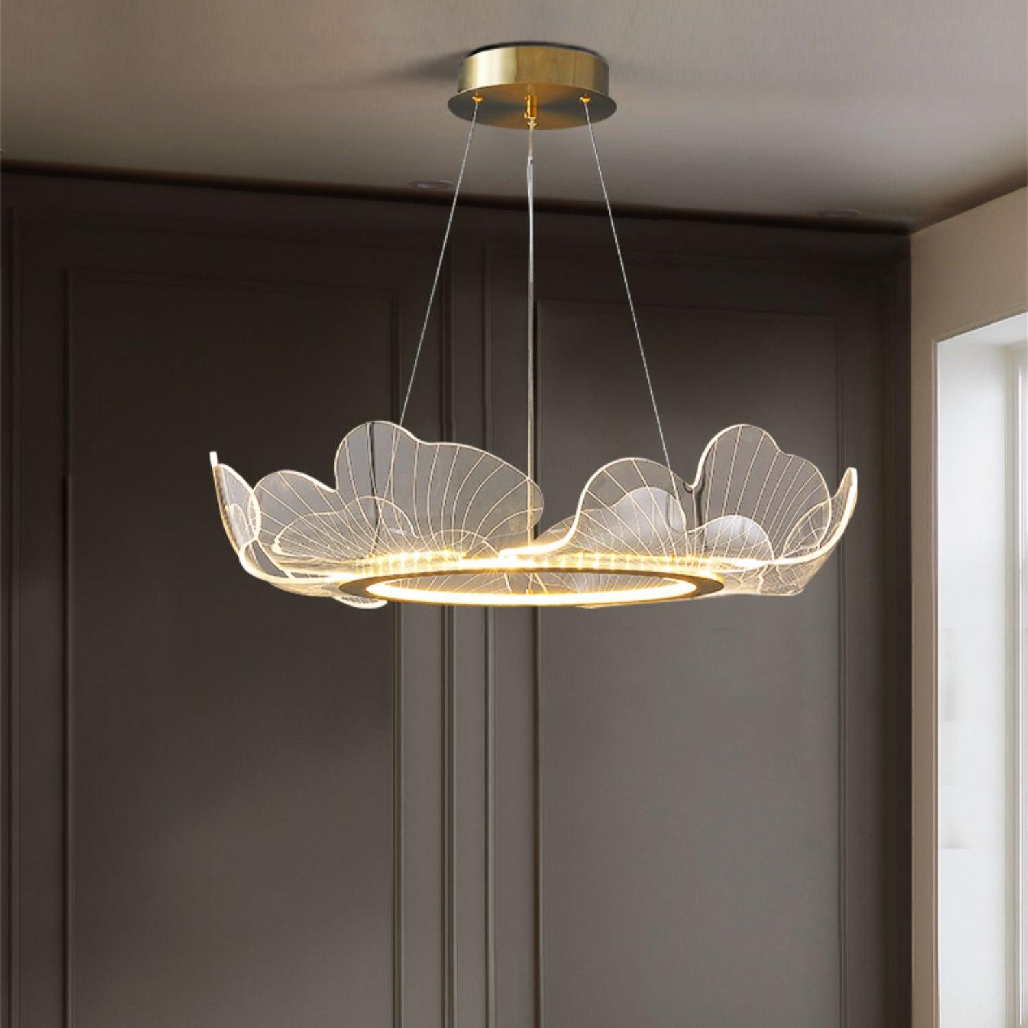 Modern Sea Chandelier – Ocean Wave Design Hanging Light Fixture