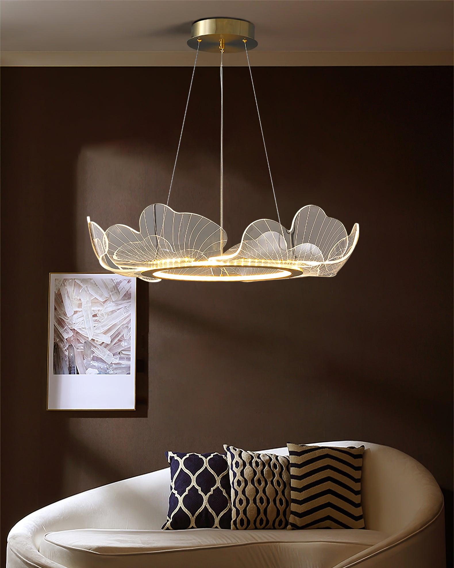 Modern Sea Chandelier – Ocean Wave Design Hanging Light Fixture