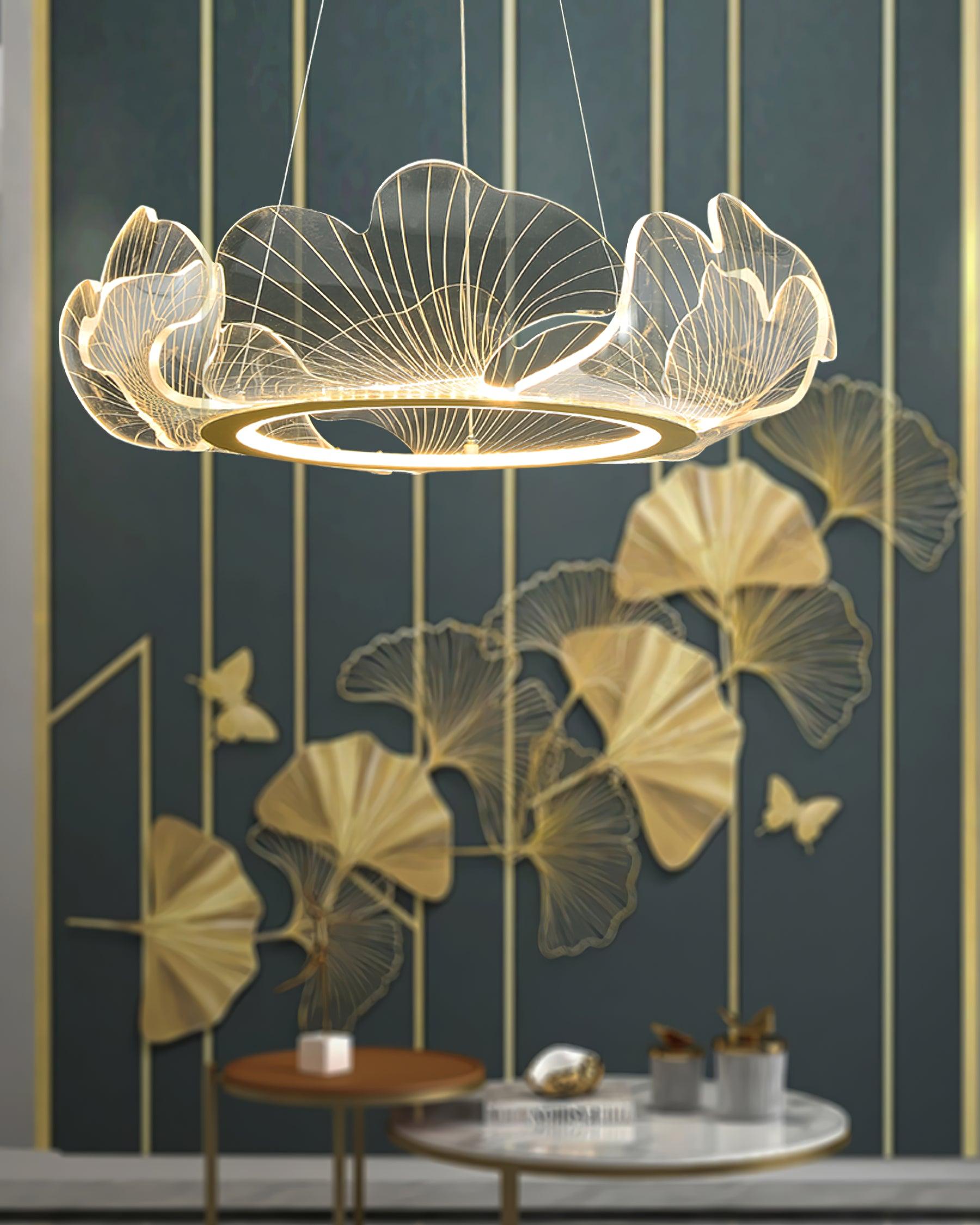 Modern Sea Chandelier – Ocean Wave Design Hanging Light Fixture