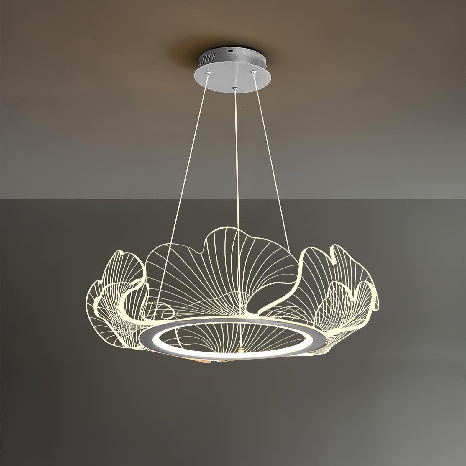 Modern Sea Chandelier – Ocean Wave Design Hanging Light Fixture