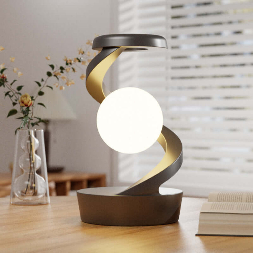 Wireless LED Levitating Table Lamp – Rechargeable USB with Warm Light