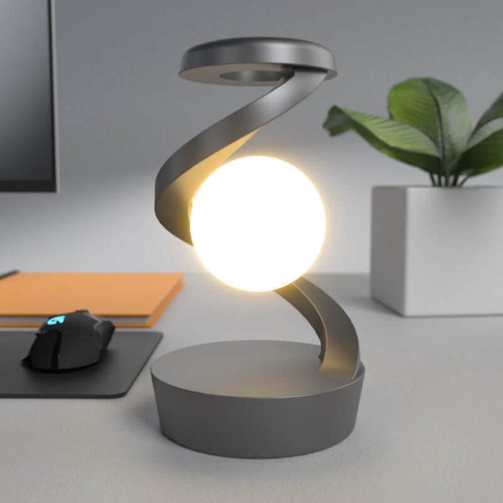 Wireless LED Levitating Table Lamp – Rechargeable USB with Warm Light