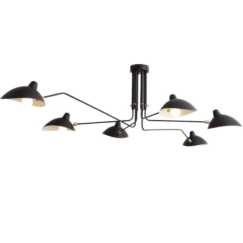 Modern Serge Mouille-Inspired Ceiling Lamp